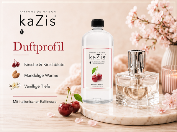 kaZis® 1 Liter Duft für katalytische Lampen - Amarena Kirsche Raumduft Nachfüller