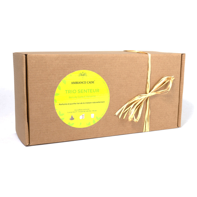 trio-senteur-verpackung-verbene Duft-Trio Zitronen-Verbene- Das perfekte Geschenk-Set