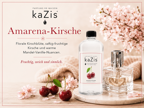 kaZis® 1 Liter Duft für katalytische Lampen - Amarena Kirsche Raumduft Nachfüller