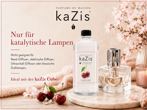 kaZis® 1 Liter Duft für katalytische Lampen - Amarena Kirsche Raumduft Nachfüller