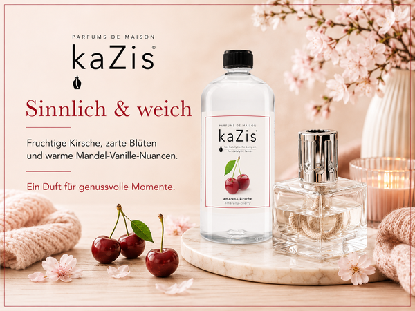 kaZis® 1 Liter Duft für katalytische Lampen - Amarena Kirsche Raumduft Nachfüller